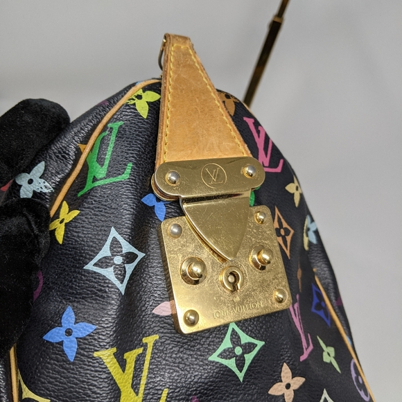 Louis Vuitton Speedy Handbag Multicolor Black 30 - Picture 11 of 15
